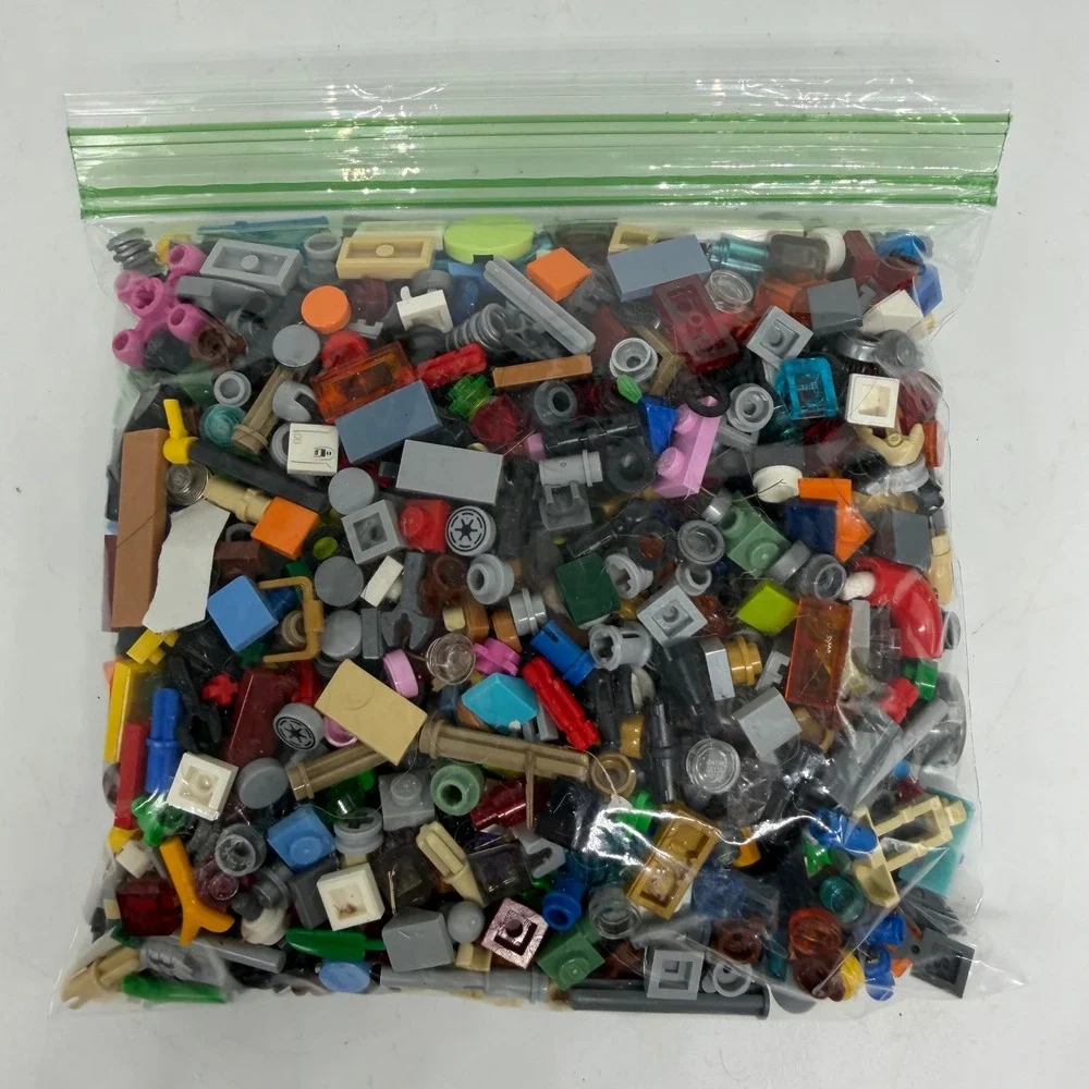 Lego Bulk Lot 1lb Assorted Small Pieces Bricks Parts Two Bags Used